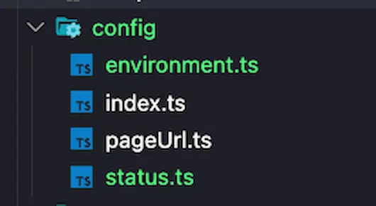 configs folder react structure 2025