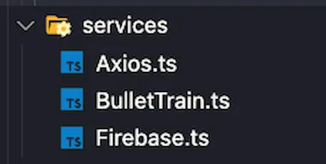 servies folder react structure 2025