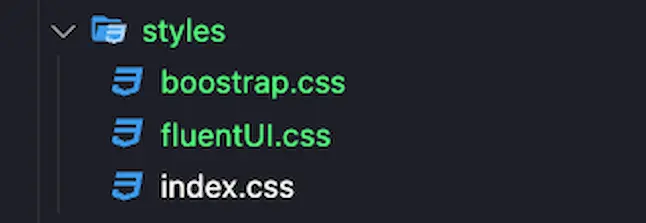 styles folder react structure 2025