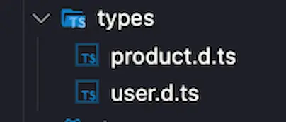 types folder react structure 2025